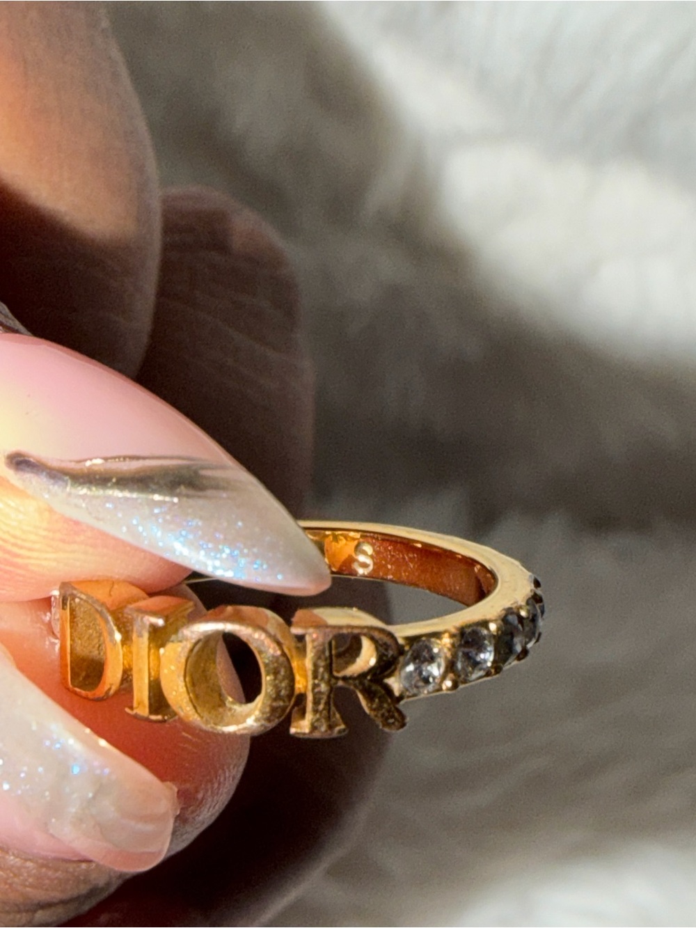 Dior Gold Metal Revolution Ring- SIZE‎ SMALL